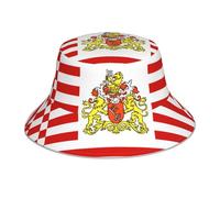 YYHWHJDE Chapeau bob réfléchissant avec image du drapeau du Sénat de Brême - Léger, respirant et élégant - Noir