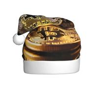 YYHWHJDE Chapeau de Noël à motif bitcoin pour adulte, doux et moelleux, idéal pour une utilisation à long terme