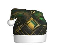 YYHWHJDE Chapeau de Noël à motif écossais noir et vert pour adulte, doux et moelleux, idéal pour une utilisation à long terme