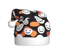 YYHWHJDE Chapeau de Noël à motif sourire dégradé pour adulte, accessoire festif de qualité, doux, léger
