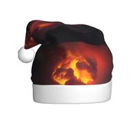 YYHWHJDE Chapeau de Noël avec impression volcano éruption durable pour adulte pour Halloween, Noël, Nouvel An