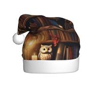 YYHWHJDE Chapeau de Noël avec imprimé de librairie magique pour adulte, convient pour Halloween, Noël et Nouvel An