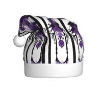 YYHWHJDE Chapeau de Noël avec imprimé fantôme gothique violet pour adulte, ce qui en fait un cadeau amusant et durable pour homme et femme
