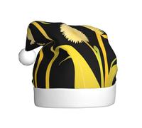 YYHWHJDE Chapeau de Noël avec imprimé petites abeilles sur pissenlits pour adultes, ce qui en fait un cadeau amusant et durable pour homme et femme