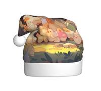 YYHWHJDE Chapeau de Noël avec imprimé poulets sur la ferme pour adulte, ce qui en fait un cadeau amusant et durable pour homme et femme