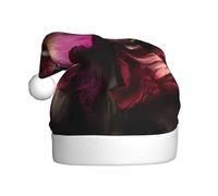 YYHWHJDE Chapeau de Noël doux et léger avec imprimé pétales de rose fanés pour adulte