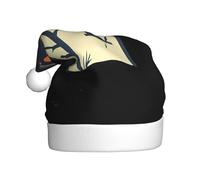 YYHWHJDE Chapeau de Noël effrayant avec imprimé maison de corbeau pour adulte, ce qui en fait un cadeau amusant et durable pour homme et femme