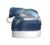 YYHWHJDE Chapeau de Noël imprimé bateau de croisière cool pour adulte, accessoire de qualité doux, léger et moelleux