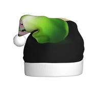 YYHWHJDE Chapeau de Noël imprimé chat rose dans la pomme verte pour adulte Accessoire festif de qualité fabriqué doux et léger