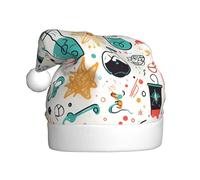 YYHWHJDE Chapeau de Noël imprimé chimie pour adulte Convient pour Halloween, Noël et Nouvel An