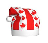 YYHWHJDE Chapeau de Noël imprimé drapeau canadien pour adulte, ce qui en fait un cadeau amusant et durable pour homme et femme