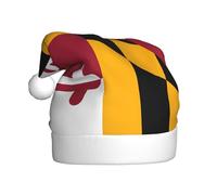 YYHWHJDE Chapeau de Noël imprimé drapeau de l'État du Maryland pour adulte, ce qui en fait un cadeau amusant et durable pour homme et femme