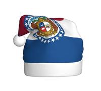 YYHWHJDE Chapeau de Noël imprimé drapeau de l'État du Missouri pour adulte, ce qui en fait un cadeau amusant et durable pour homme et femme
