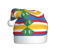 YYHWHJDE Chapeau de Noël imprimé drapeau des Comores pour adulte, ce qui en fait un cadeau amusant et durable pour homme et femme