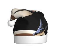 YYHWHJDE Chapeau de Noël imprimé hirondelle sur tasse à café pour adulte, ce qui en fait un cadeau amusant et durable pour homme et femme
