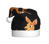 YYHWHJDE Chapeau de Noël imprimé kangourou chantant pour adulte - Accessoire festif de qualité fabriqué doux et léger