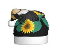 YYHWHJDE Chapeau de Noël imprimé lion parmi les tournesols pour adulte, ce qui en fait un cadeau amusant et durable pour homme et femme