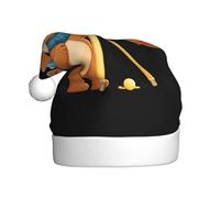 YYHWHJDE Chapeau de Noël imprimé petit ours regardant le ciel pour adulte, ce qui en fait un cadeau amusant et durable pour homme et femme