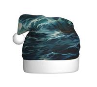 YYHWHJDE Chapeau de Noël imprimé « Ship in the Waves » pour adulte, accessoire festif de qualité, doux, léger