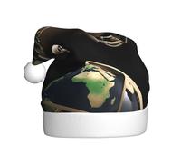 YYHWHJDE Chapeau de Noël imprimé squelettes dans le globe pour adulte Convient pour Halloween, Noël et Nouvel An