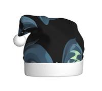 YYHWHJDE Chapeau de Noël imprimé « The Love of the Waves » durable pour adulte pour Halloween, Noël, Nouvel An
