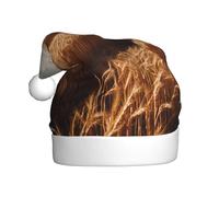 YYHWHJDE Chapeau de Noël imprimé tracteur dans un champ de blé pour adulte, accessoire de qualité doux, léger et moelleux