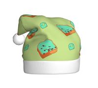 YYHWHJDE Chapeau de Noël imprimé tranches de pain de dessin animé pour adulte, ce qui en fait un cadeau amusant et durable pour homme et femme
