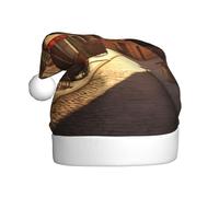 YYHWHJDE Chapeau de Noël italien Old Street Prints pour adulte Convient pour Halloween, Noël et Nouvel An