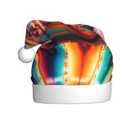 YYHWHJDE Chapeau de Noël lumineux imprimé carrousel pour adulte, adapté pour Halloween, Noël et Nouvel An