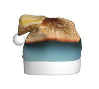 YYHWHJDE Chapeau de Noël motif beurre sur pain pour adulte, accessoire festif de qualité, doux, léger