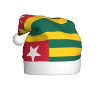 YYHWHJDE Chapeau de Noël motif drapeau du Togo pour adulte, doux, léger et moelleux, pour homme et femme