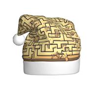 YYHWHJDE Chapeau de Noël motif labyrinthe au trésor pour adulte, doux et moelleux, idéal pour une utilisation à long terme