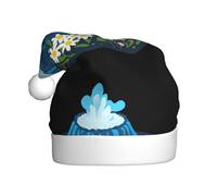 YYHWHJDE Chapeau de Noël motif volcan bleu pour adulte - Accessoire festif de qualité fabriqué doux et léger