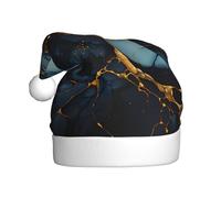 YYHWHJDE Chapeau de Noël noir et doré avec imprimés marbrés pour adultes pour hommes et femmes vêtements bandeau pour les occasions festives