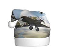 YYHWHJDE Chapeau de Noël pour adulte Motif avion de la Seconde Guerre mondiale Doux et moelleux, idéal pour une utilisation à long terme