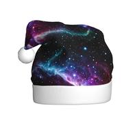 YYHWHJDE Chapeau de Noël pour adulte motif galaxie cosmique accessoire festif de qualité fabriqué doux et léger