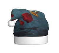 YYHWHJDE Chapeau de Noël romantique avec imprimé feuilles tombées pour adultes pour hommes et femmes vêtements bandeau pour les occasions festives