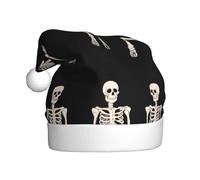 YYHWHJDE Chapeau de Noël terrifiant imprimé poupée squelette pour adulte, ce qui en fait un cadeau amusant et durable pour homme et femme