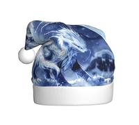 YYHWHJDE Chapeau de Noël Totoro imprimé bleu pour adulte doux et léger