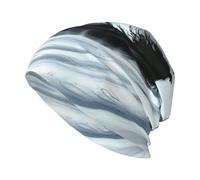 YYHWHJDE Chapeau Kni tricoté tendance pour adulte, imprimé loup noir étrange, léger, extensible et chaud