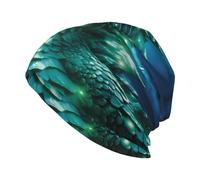 YYHWHJDE Chapeau Kni tricoté tendance pour adulte - Imprimé tête de bête étrange - Léger, extensible et chaud - Noir