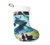 YYHWHJDE Chaussette de Noël avec imprimé bêtes curatives douces, légères, avec une bonne sensation tactile, facile à accrocher