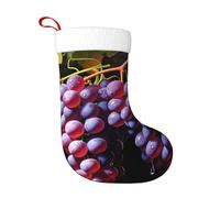 YYHWHJDE Chaussette de Noël imprimée raisins frais, doux, léger, avec une bonne sensation tactile facile à accrocher