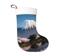 YYHWHJDE Chaussette de Noël Mont Fuji au début du printemps - Accessoire décoratif moelleux et doux pour une utilisation en vrac par les femmes et les hommes