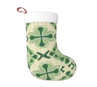 YYHWHJDE Chaussette de Noël motif herbe verte porte-bonheur accessoire décoratif moelleux doux pour une utilisation en vrac par les femmes et les hommes