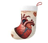 YYHWHJDE Chaussettes de Noël avec motif anatomie humaine - Grande capacité - Imprimé - Décoration