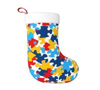 YYHWHJDE Chaussettes de Noël en forme de cœur pour sensibilisation à l'autisme, accessoire décoratif moelleux et doux pour une utilisation en vrac par les femmes et les hommes