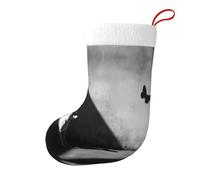 YYHWHJDE Chaussettes de Noël motif chiot et papillon ombres Chaussettes de Noël Festival Grande Capacité Imprimée Chaussettes Décoration