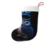 YYHWHJDE Chaussettes décoratives de Noël avec imprimé « The Owl That Never Sleeps » - Ajoutez une touche festive à Halloween, Noël