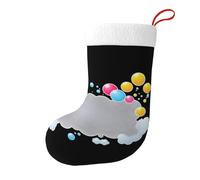 YYHWHJDE Chaussettes décoratives de Noël cachées dans les nuages. Les couleurs vives ajoutent à l'atmosphère festive